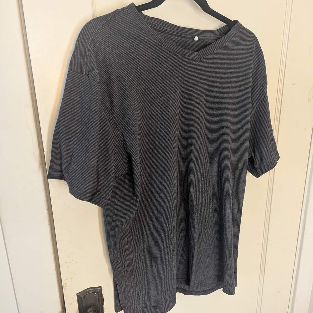 Prana Men's Charcoal Striped Tee